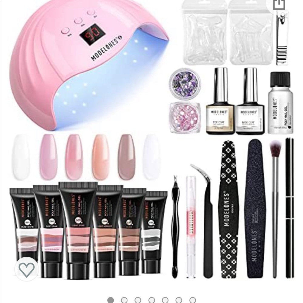 Modelones professional polygel nail kit with light